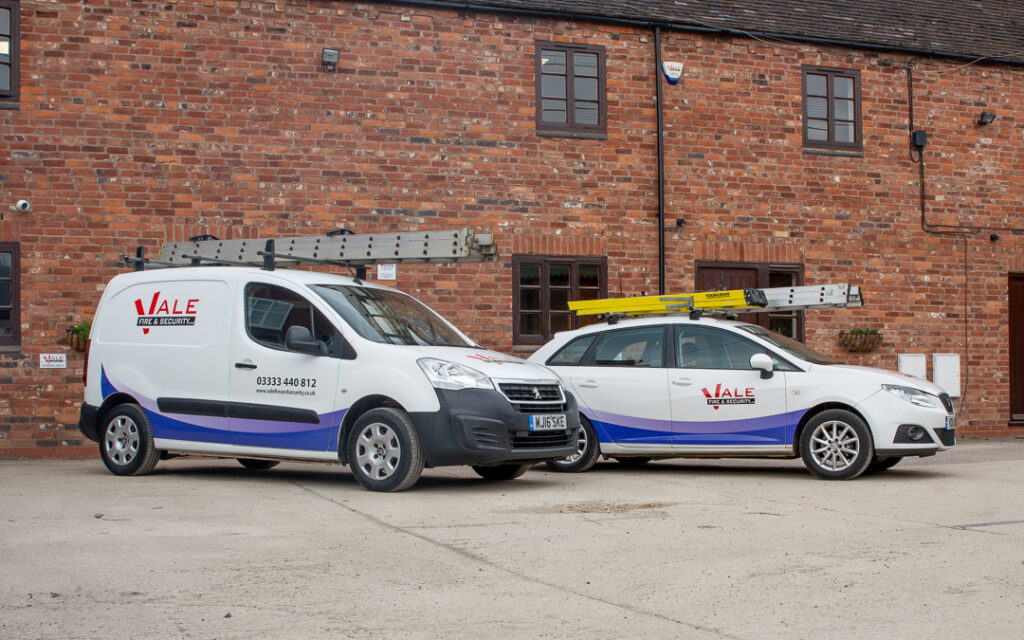 Vale Fire & Security vehicles